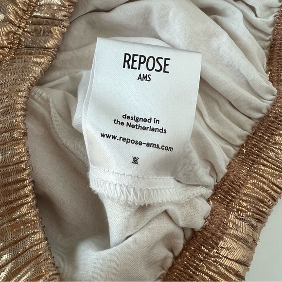 Repose Ams Gold Shiny Mini Skirt size 10Y - Picture 9 of 13
